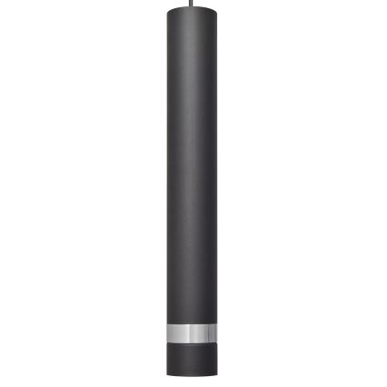 LED Żyrandol na lince TUBA 1xGU10/4,8W/230V czarny/chrom błyszczący