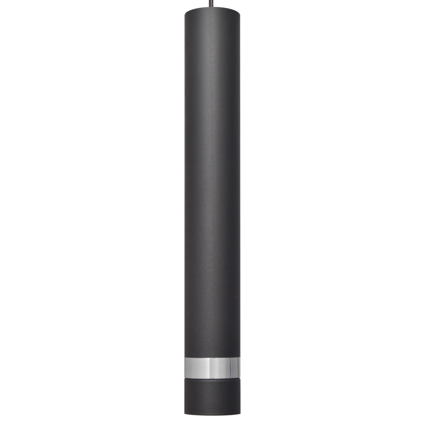 LED Żyrandol na lince TUBA 1xGU10/4,8W/230V czarny/chrom błyszczący