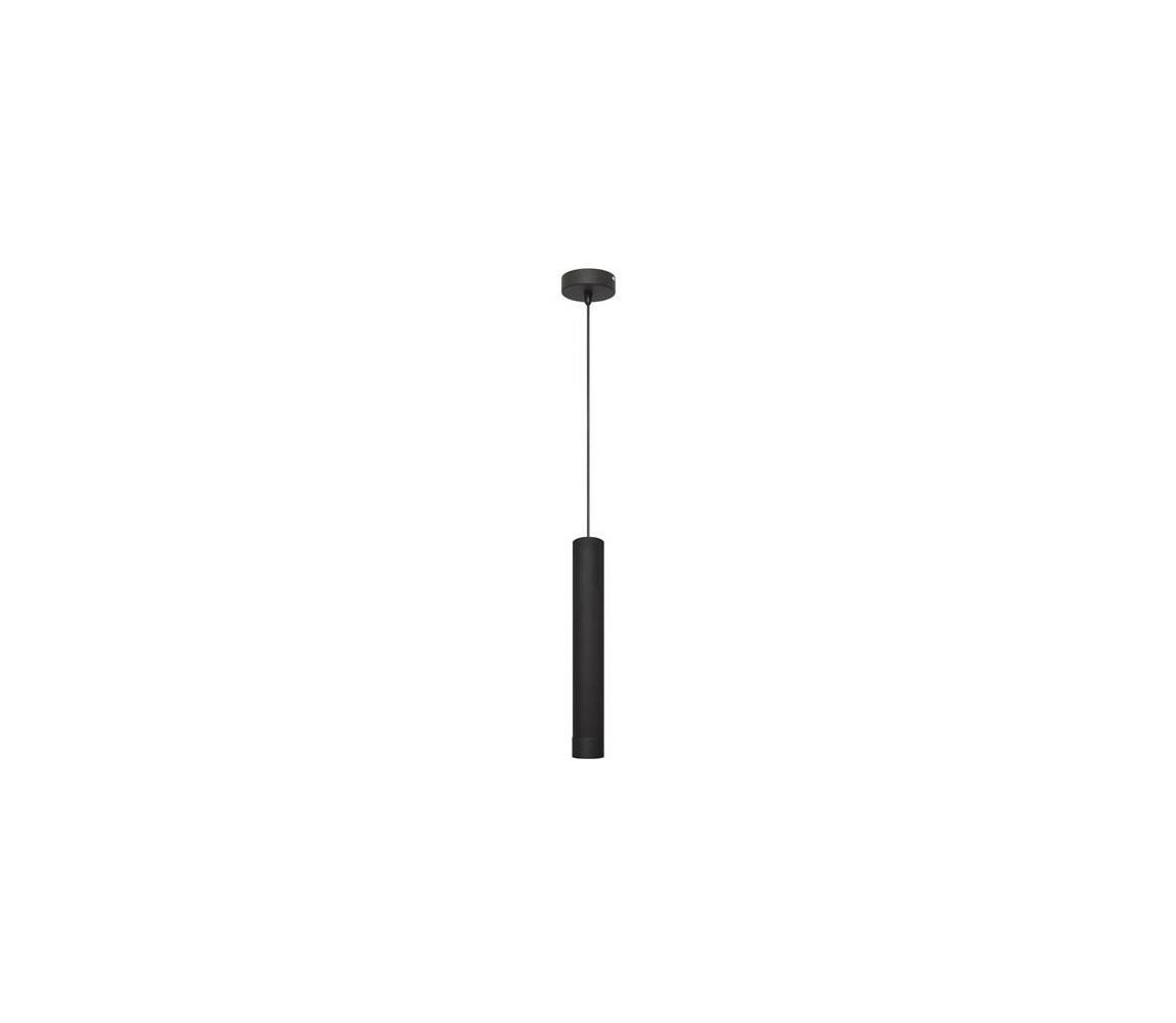 LED Żyrandol na lince TUBA 1xGU10/4,8W/230V czarny