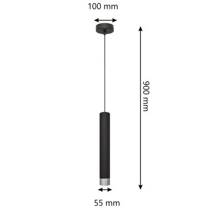 LED Żyrandol na lince TUBA 1xGU10/4,8W/230V