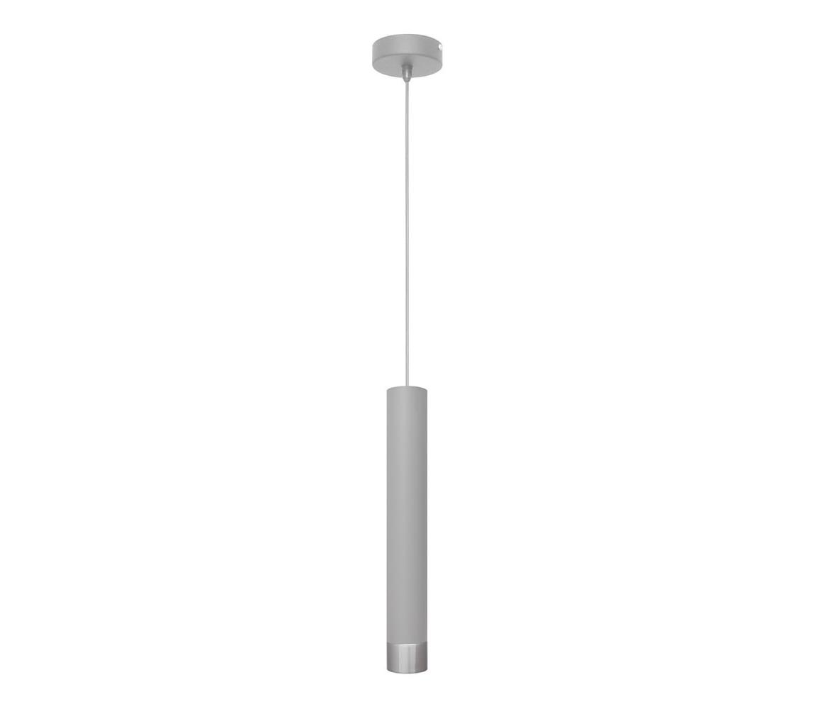 LED Żyrandol na lince TUBA 1xGU10/4,8W/230V szary/matowy chrom