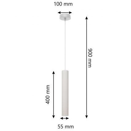 LED Żyrandol na lince TUBA 1xGU10/4,8W/230V szary/matowy chrom