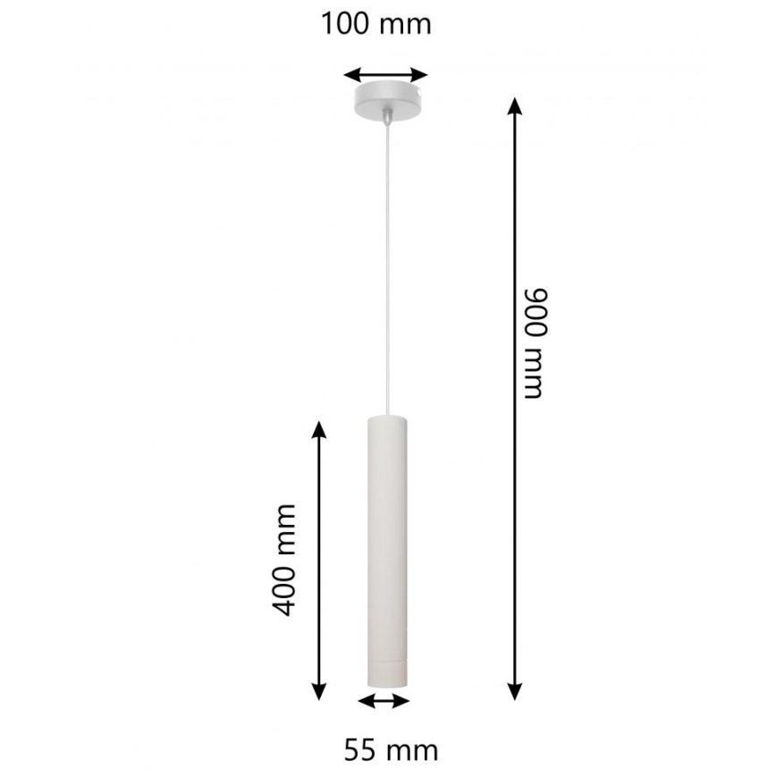 LED Żyrandol na lince TUBA 1xGU10/4,8W/230V szary/matowy chrom