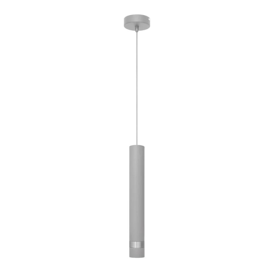 LED Żyrandol na lince TUBA 1xGU10/4,8W/230V szary/połyskujący chrom
