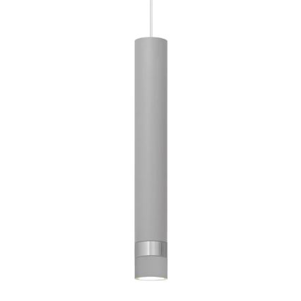 LED Żyrandol na lince TUBA 1xGU10/4,8W/230V szary/połyskujący chrom