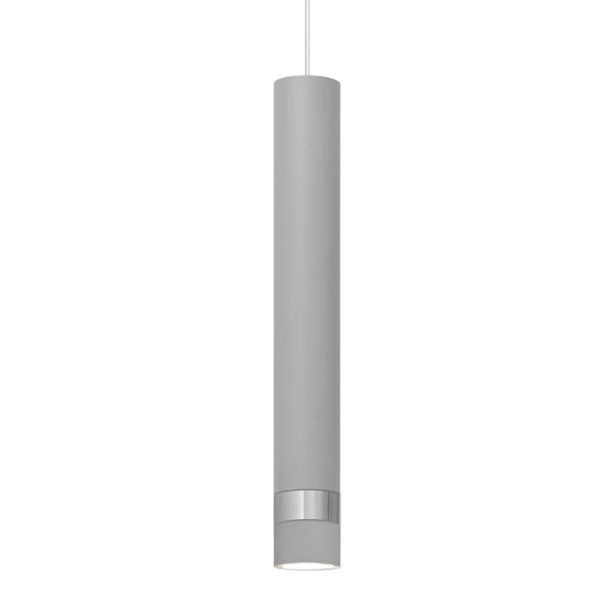 LED Żyrandol na lince TUBA 1xGU10/4,8W/230V szary/połyskujący chrom