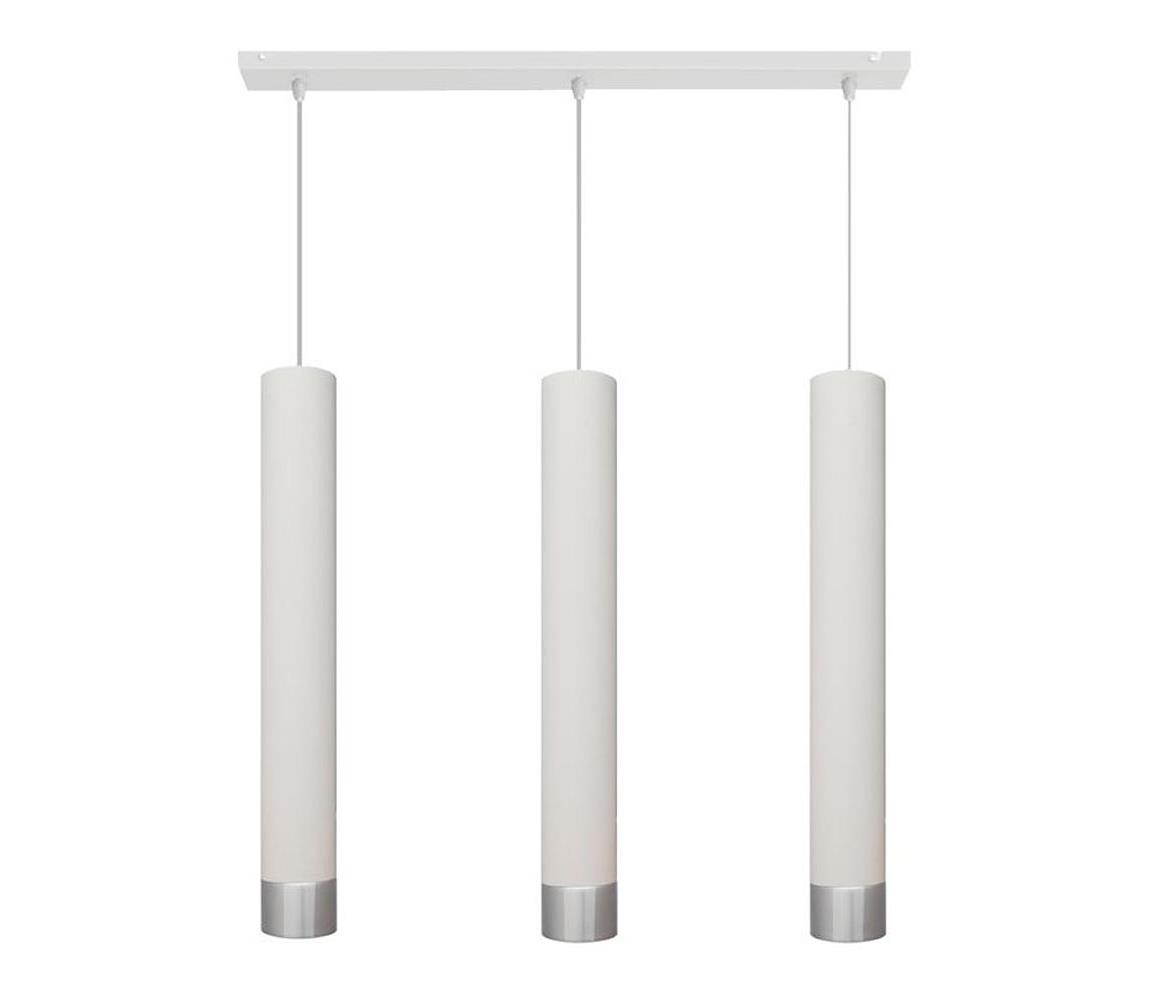 LED Żyrandol na lince TUBA 3xGU10/4,8W/230V białe/matowy chrom