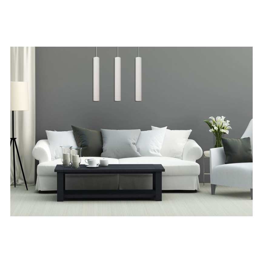 LED Żyrandol na lince TUBA 3xGU10/4,8W/230V białe