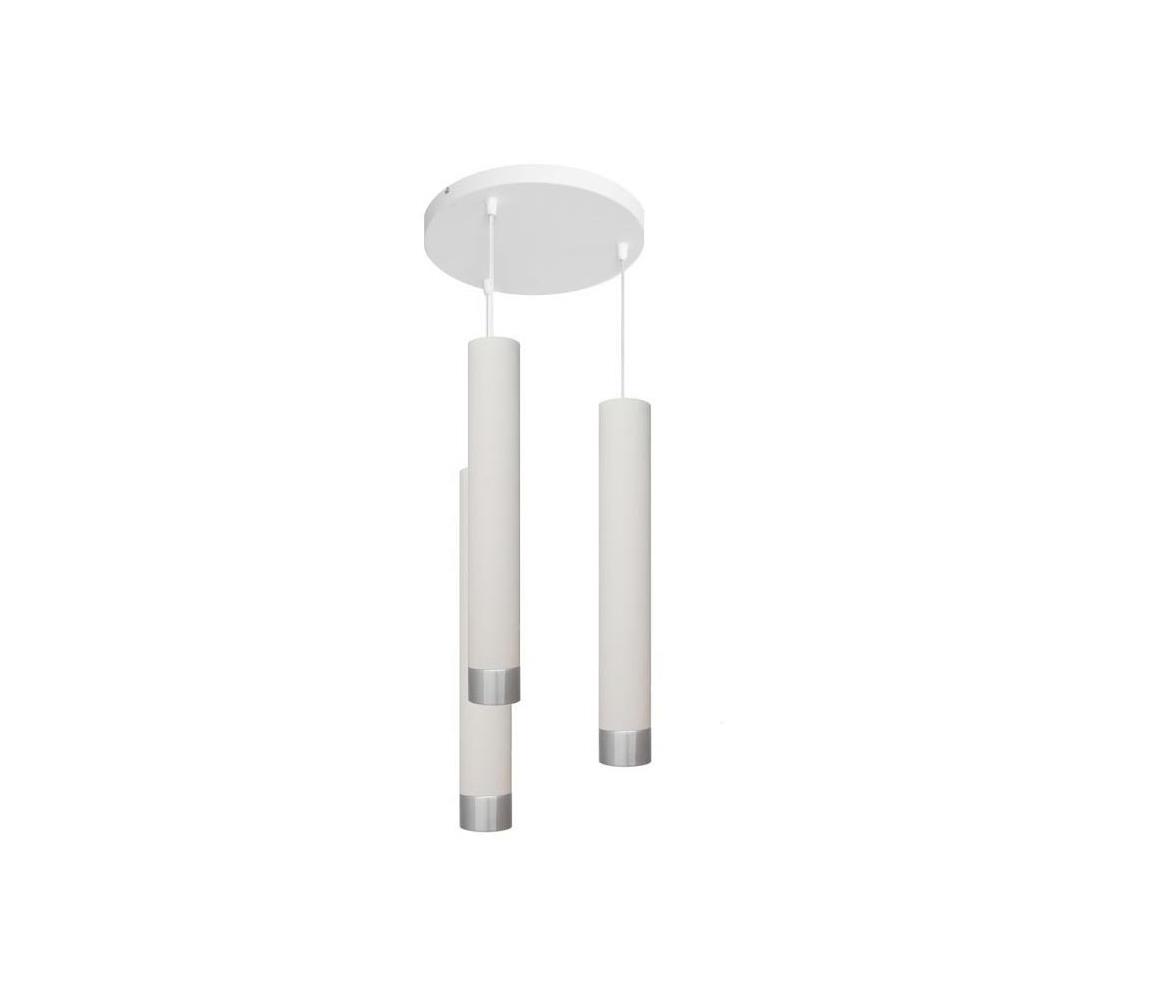 LED Żyrandol na lince TUBA 3xGU10/4,8W/230V biały/matowy chrom