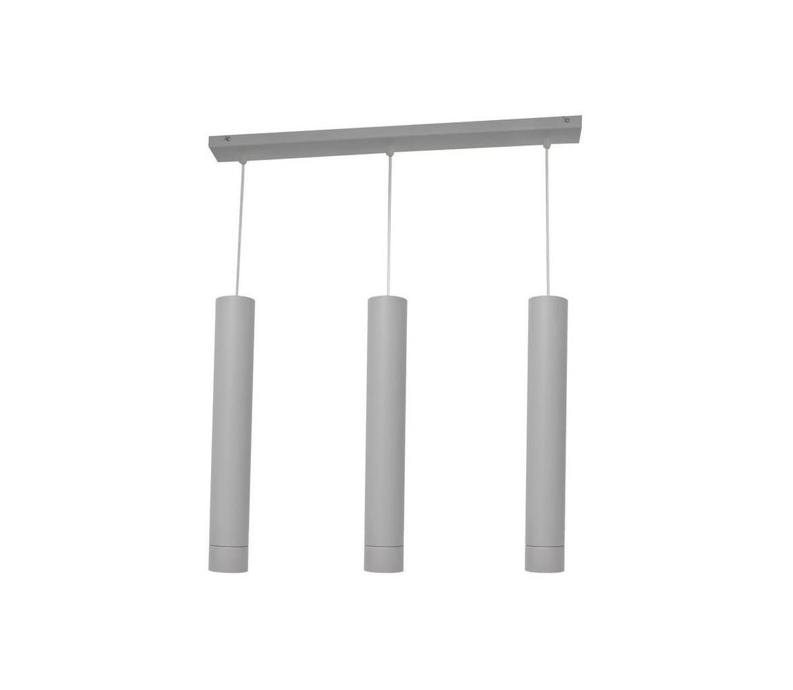 LED Żyrandol na lince TUBA 3xGU10/4,8W/230V szary
