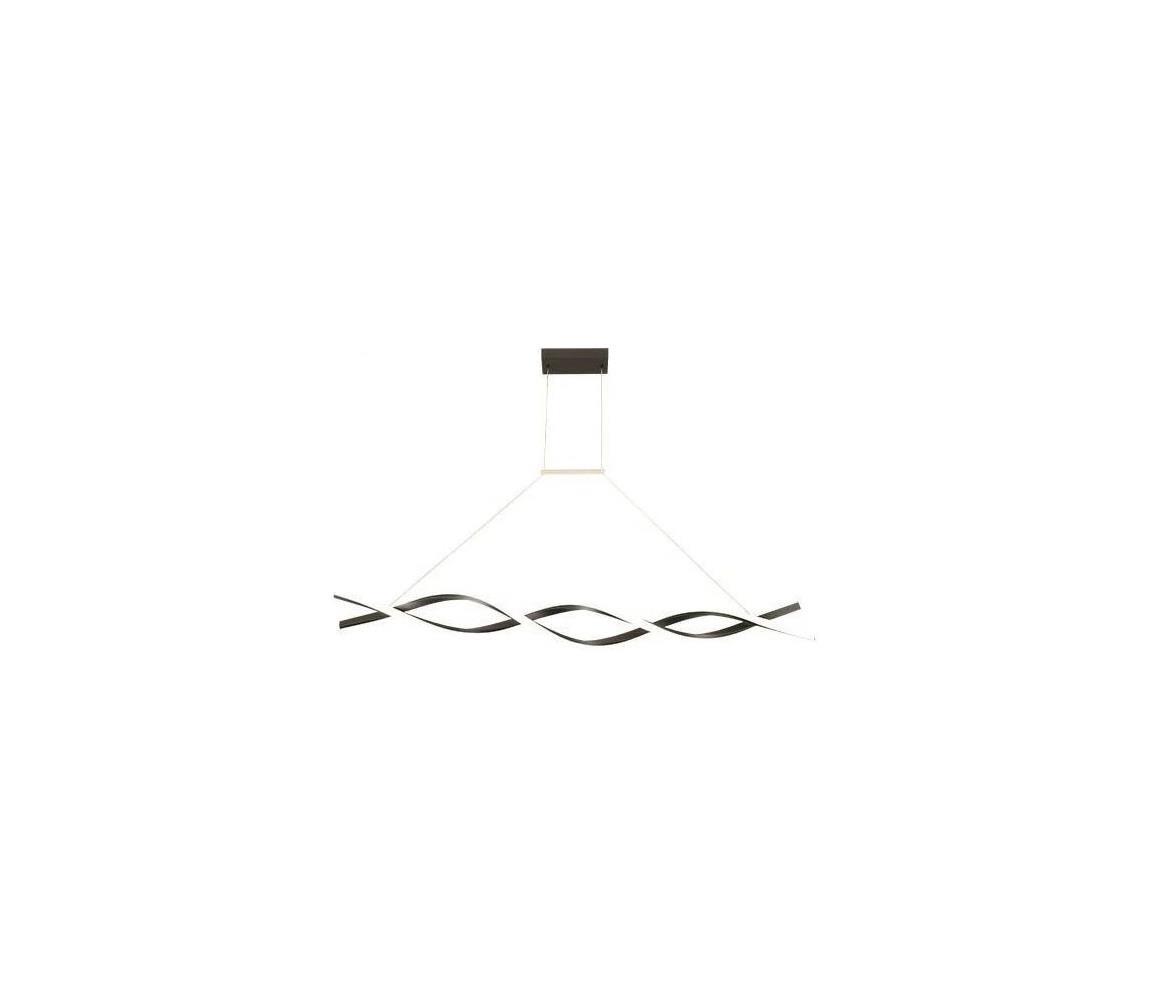LED Żyrandol na lince TWIST LED/37W/230V 4000K 120 cm czarny