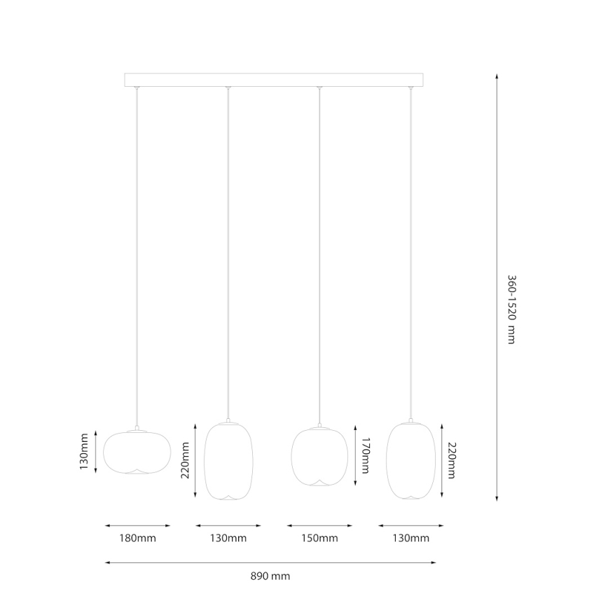 LED Żyrandol na lince VASO LED/15W/230V biały