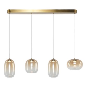 LED Żyrandol na lince VASO LED/15W/230V złoty/dymny