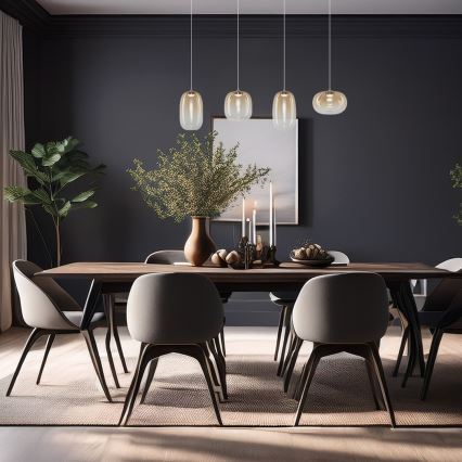 LED Żyrandol na lince VASO LED/15W/230V złoty/dymny