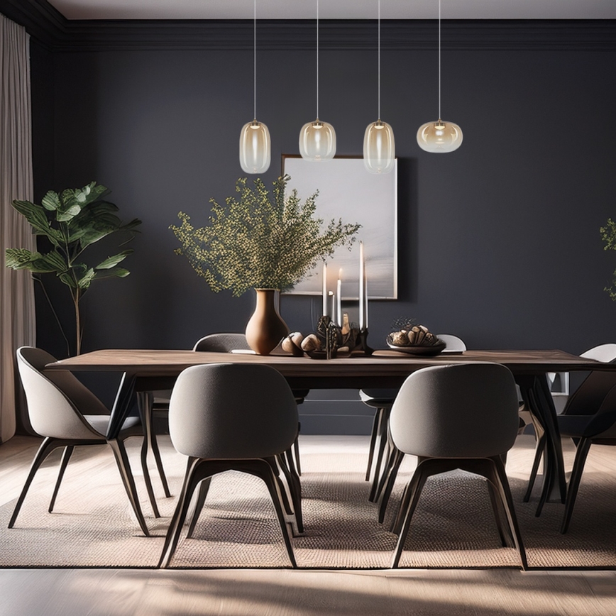 LED Żyrandol na lince VASO LED/15W/230V złoty/dymny
