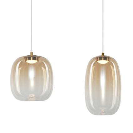 LED Żyrandol na lince VASO LED/15W/230V złoty/dymny