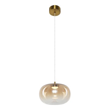 LED Żyrandol na lince VASO LED/4W/230V śr. 18 cm złoty/dymny