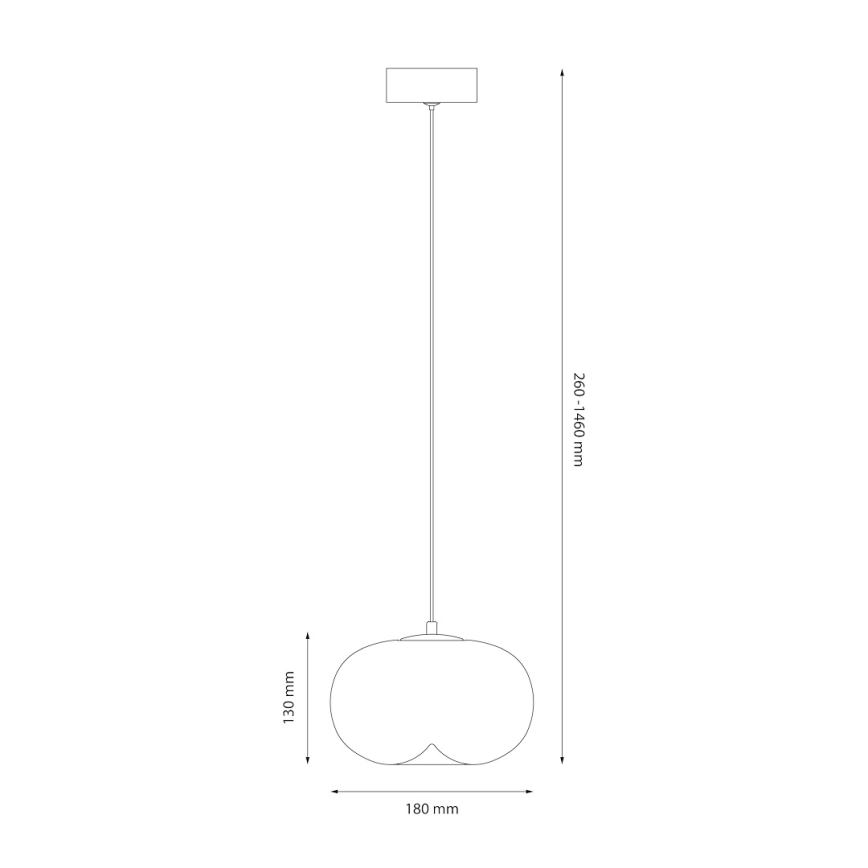 LED Żyrandol na lince VASO LED/4W/230V śr. 18 cm złoty/dymny