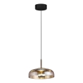 LED Żyrandol na lince VETRO LED/6W/230V śr. 23 cm beżowy/czarny