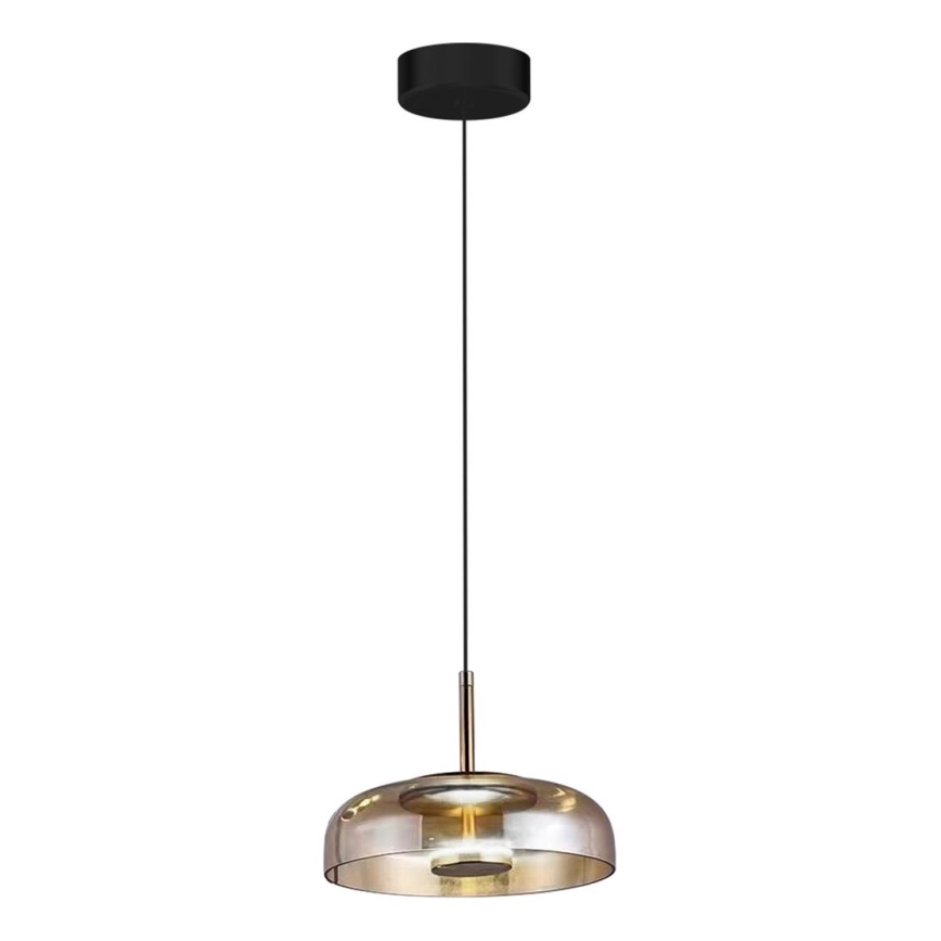 LED Żyrandol na lince VETRO LED/6W/230V śr. 23 cm beżowy/czarny