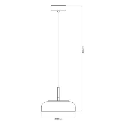 LED Żyrandol na lince VETRO LED/6W/230V śr. 23 cm beżowy/czarny