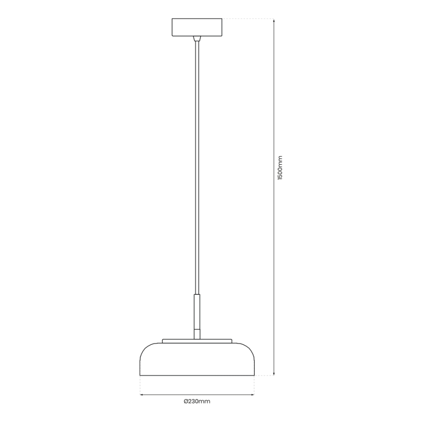 LED Żyrandol na lince VETRO LED/6W/230V śr. 23 cm beżowy/czarny