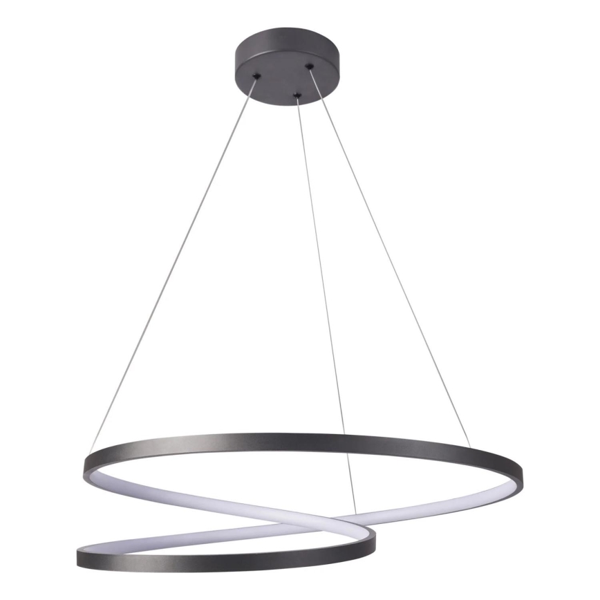 LED Żyrandol na lince ZEFIRA LED/52W/230V 4000K śr. 60 cm antracyt