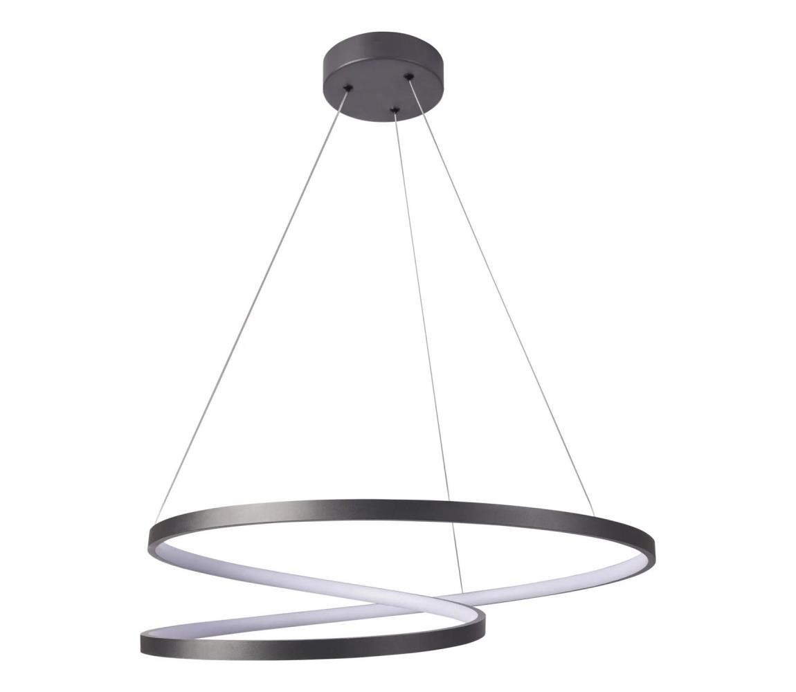 LED Żyrandol na lince ZEFIRA LED/52W/230V 4000K śr. 60 cm antracyt