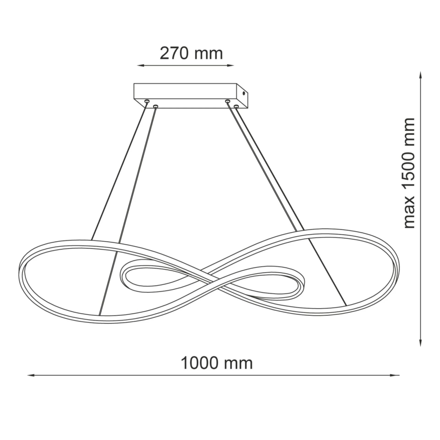 LED Żyrandol na lince ZUMBA LED/50W/230V złoty
