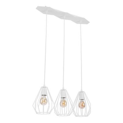 LED Żyrandol na linkach BRYLANT 3xE27/60W/230V biały