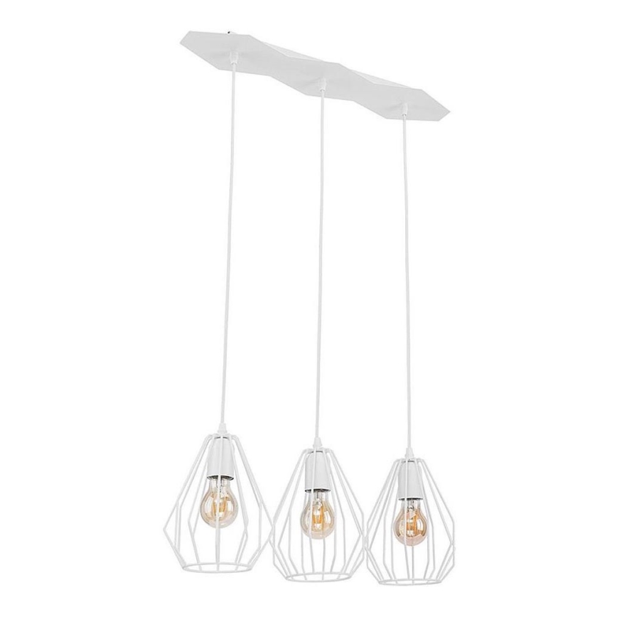LED Żyrandol na linkach BRYLANT 3xE27/60W/230V biały