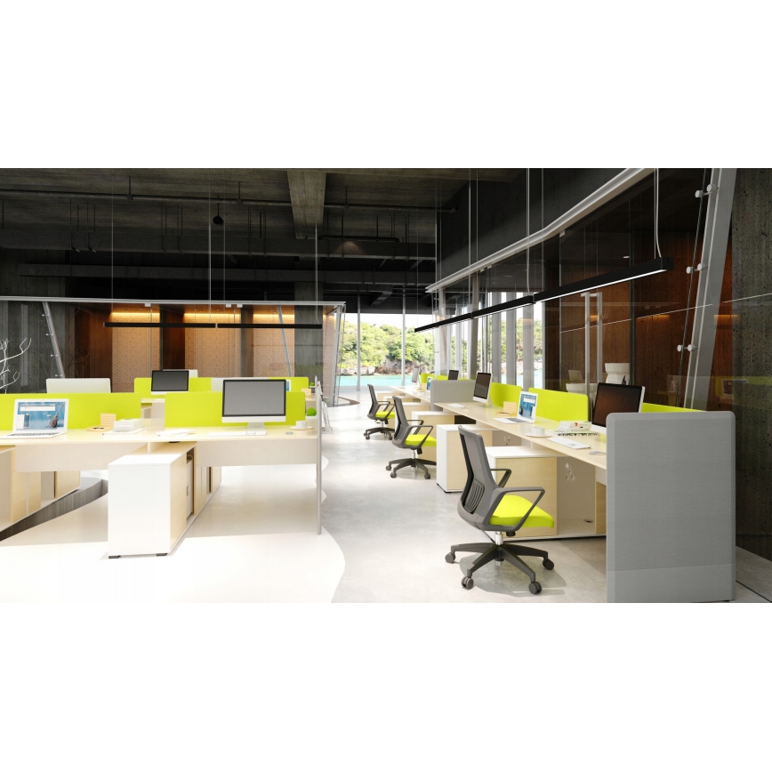 LED Żyrandol na linkach/natynkowy LED/44W/230V 4000K 120 cm czarny