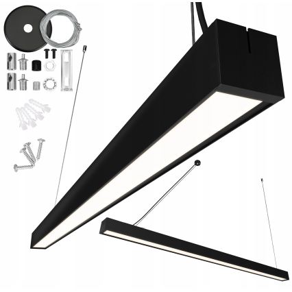 LED Żyrandol na linkach/natynkowy LED/44W/230V 4000K 120 cm czarny