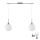 LED Żyrandol na linkę HARMA 2xE27/60W/230V matowy chrom/biały