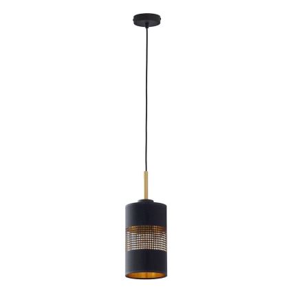 LED żyrandol na linku BOGART 1xE27/15W/230V czarny/złoty