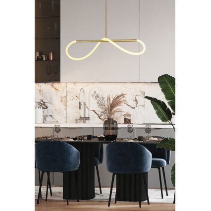 LED żyrandol na linku SUPREME LED/22W/230V 100 cm złoty