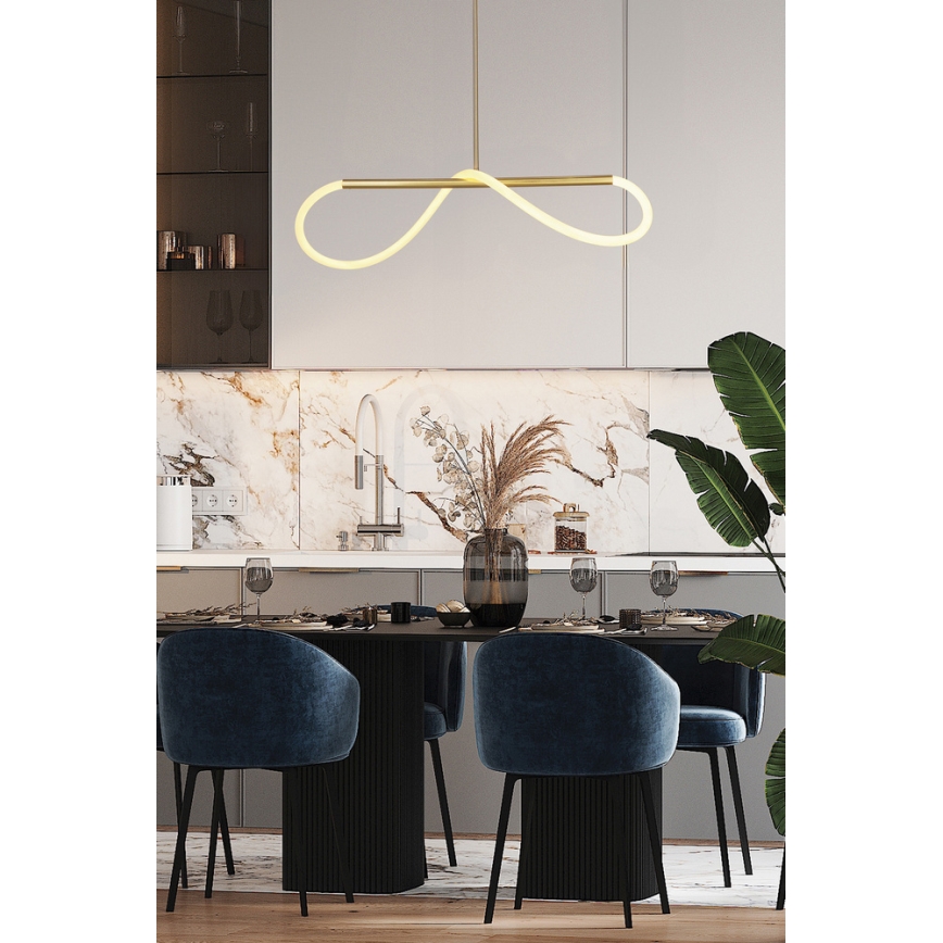 LED żyrandol na linku SUPREME LED/22W/230V 100 cm złoty