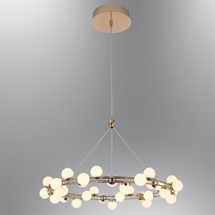 LED Żyrandol na przewodzie MARS LED/50W/230V 3000K złoty