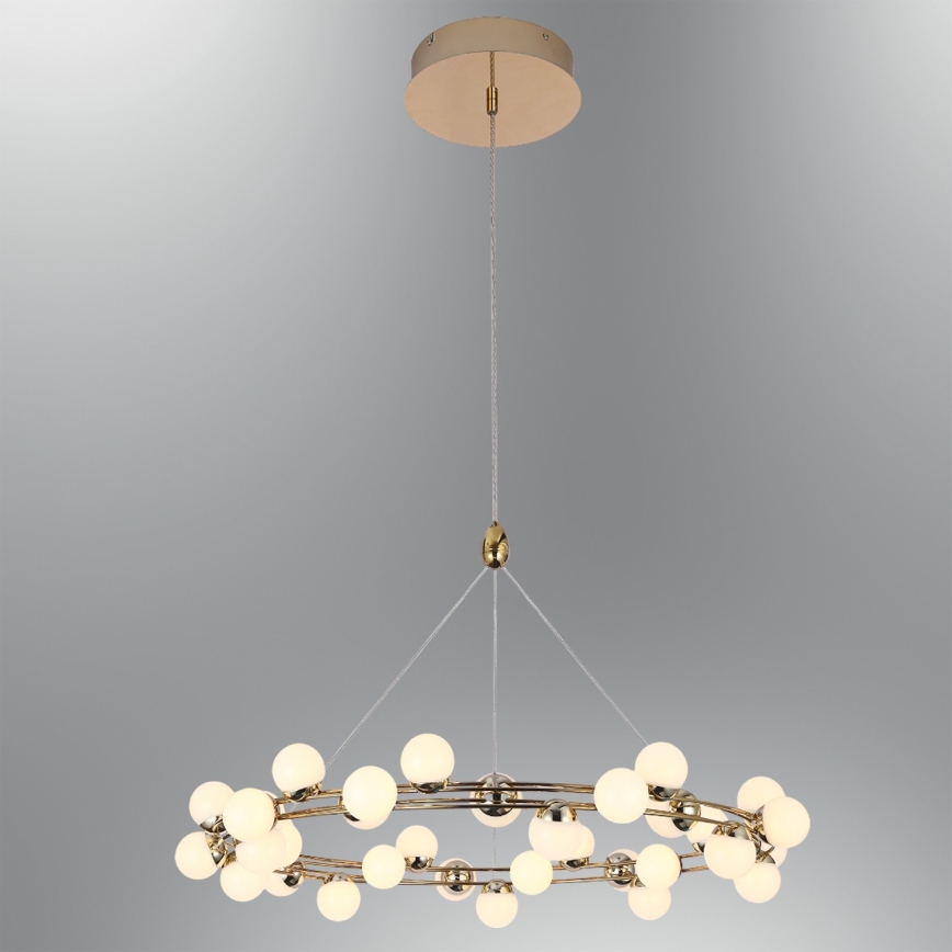 LED Żyrandol na przewodzie MARS LED/50W/230V 3000K złoty