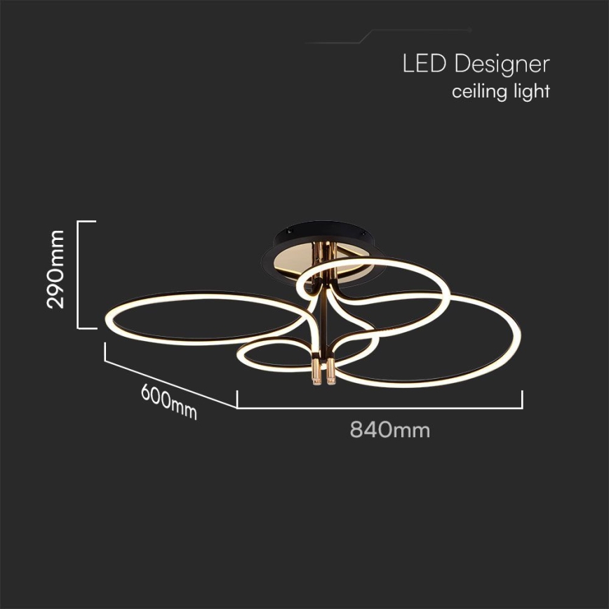 LED Żyrandol natynkowy LED/36W/230V 3000K