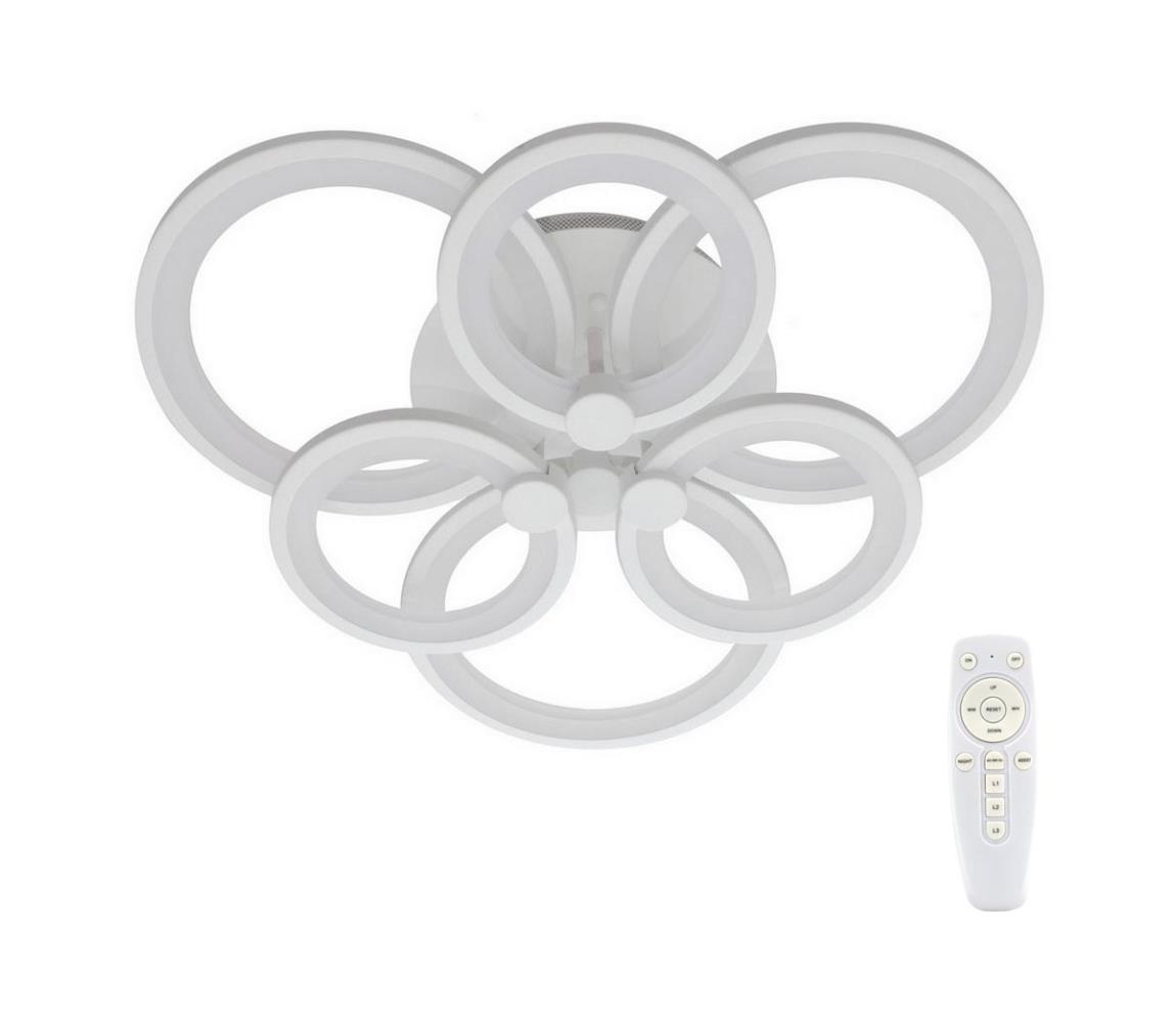 LED Żyrandol natynkowy SIENA LED/72W/230V biały + pilot zdalnego sterowania