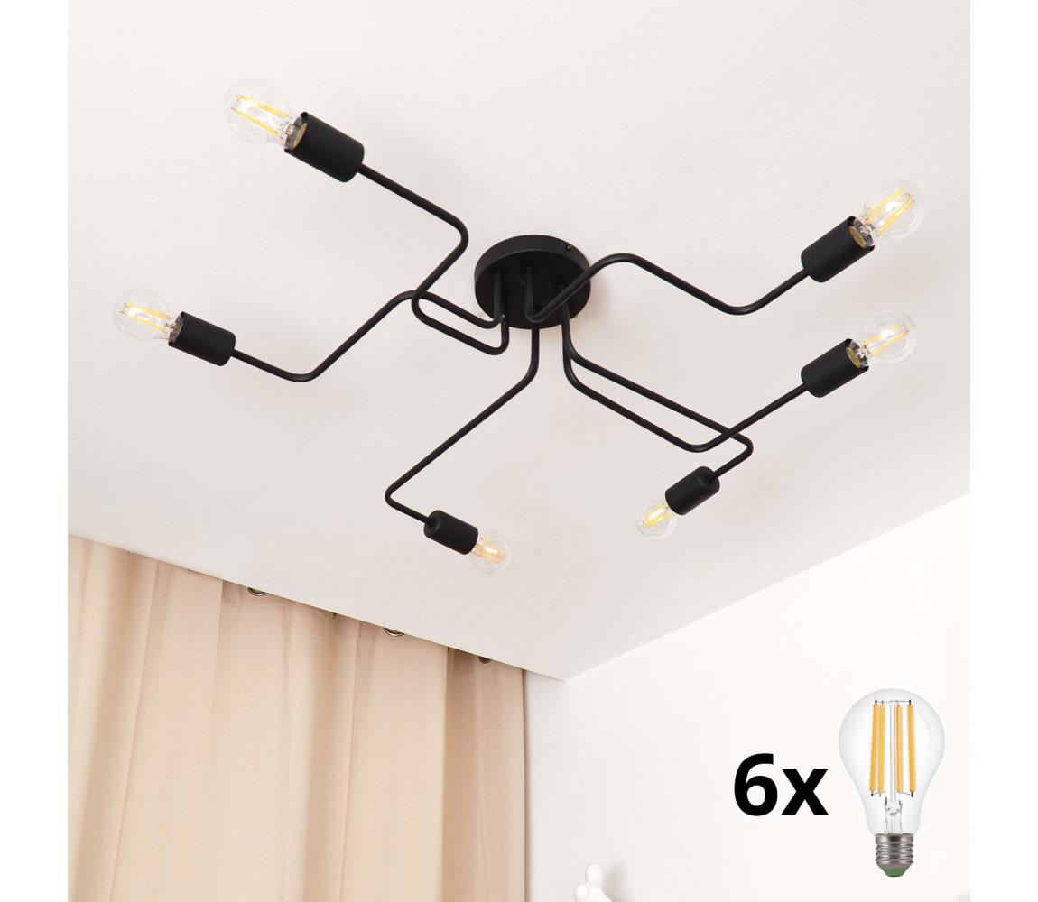 LED Żyrandol natynkowy TUBE 6xE27/15W/230V