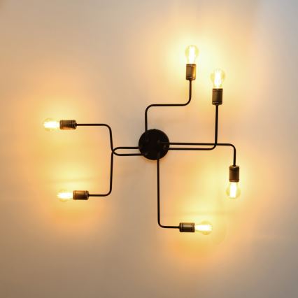 LED Żyrandol natynkowy TUBE 6xE27/15W/230V