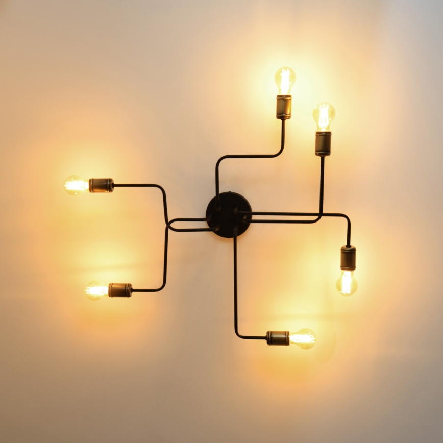 LED Żyrandol natynkowy TUBE 6xE27/15W/230V