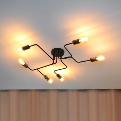LED Żyrandol natynkowy TUBE 6xE27/15W/230V