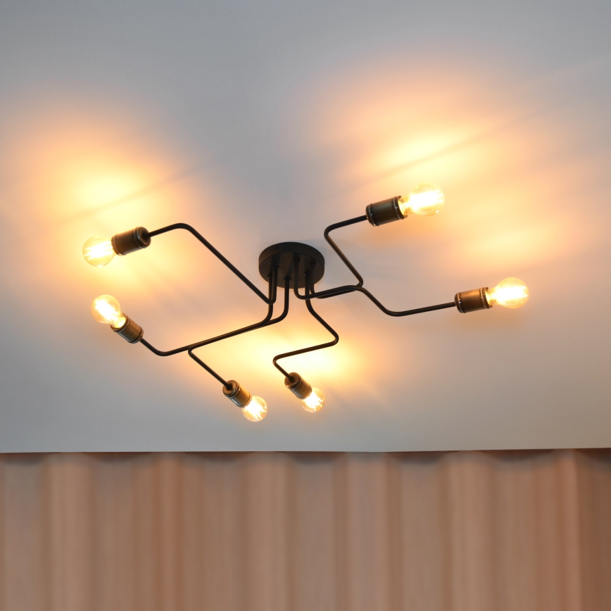 LED Żyrandol natynkowy TUBE 6xE27/15W/230V