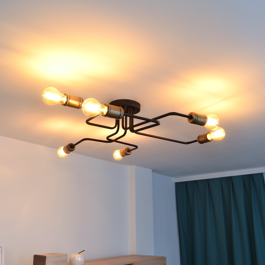 LED Żyrandol natynkowy TUBE 6xE27/15W/230V