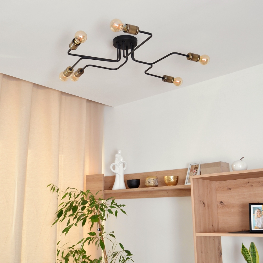 LED Żyrandol natynkowy TUBE 6xE27/15W/230V