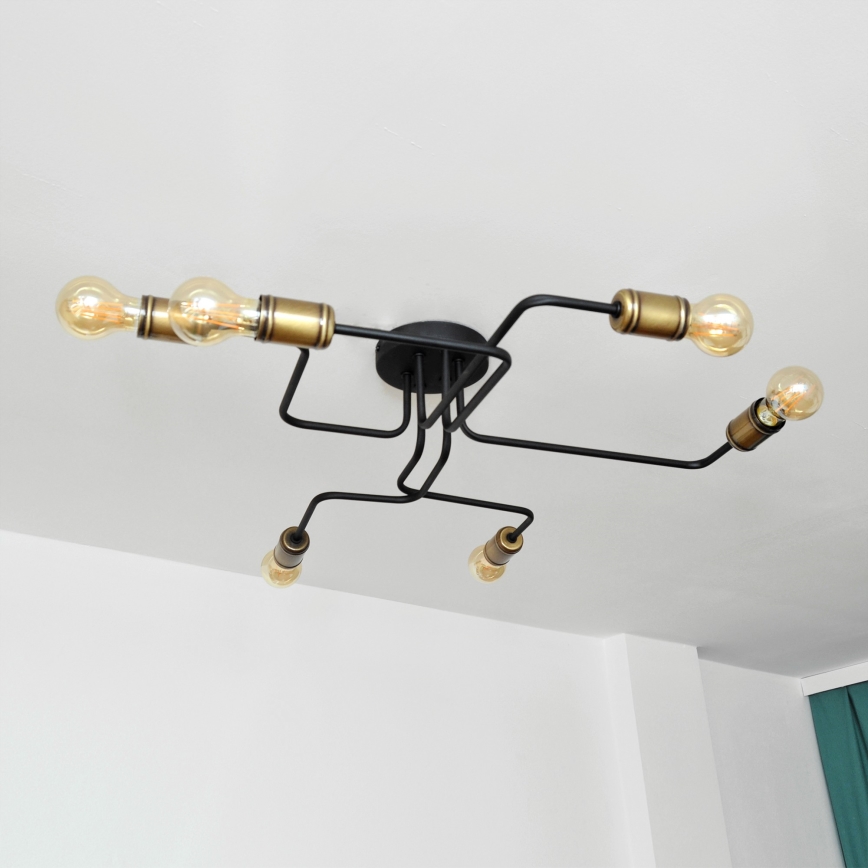 LED Żyrandol natynkowy TUBE 6xE27/15W/230V