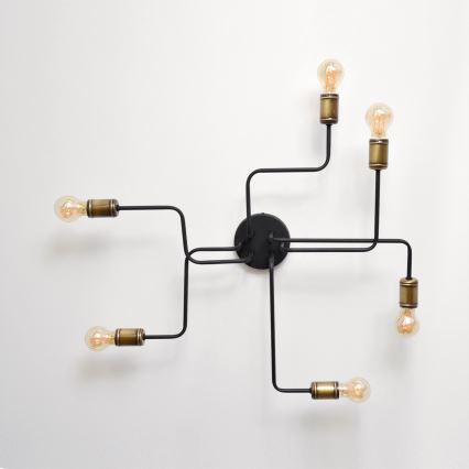 LED Żyrandol natynkowy TUBE 6xE27/15W/230V